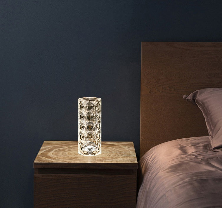 Crystal Shaped Touch Dimming Table Lamp