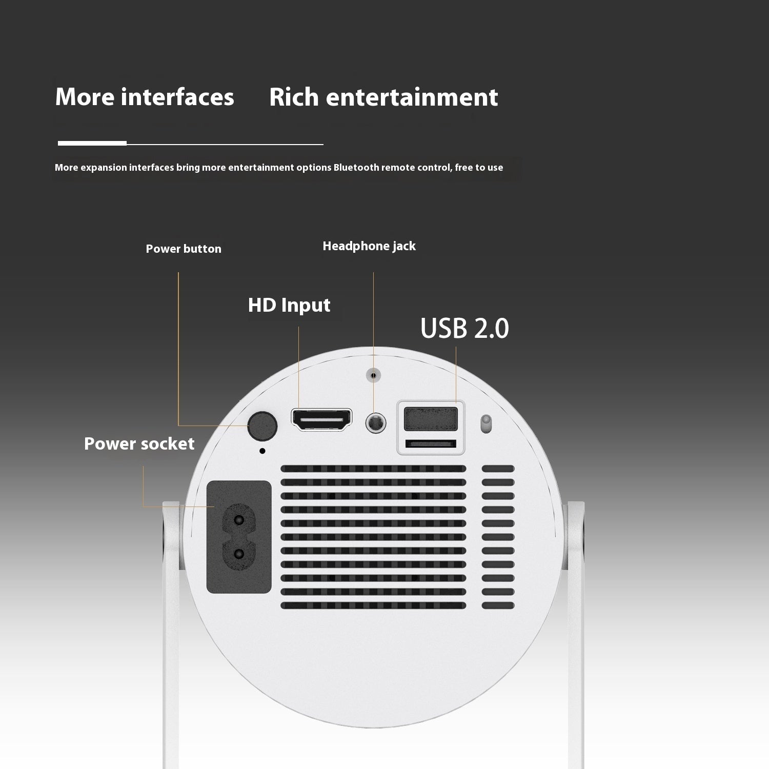 Portable Projector for Home Use 180 Degrees
