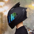Unisex Motorcycle Helmet; Bicycle Helmet Double Lens Anti-fog