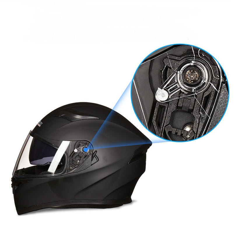 Unisex Motorcycle Helmet; Bicycle Helmet Double Lens Anti-fog