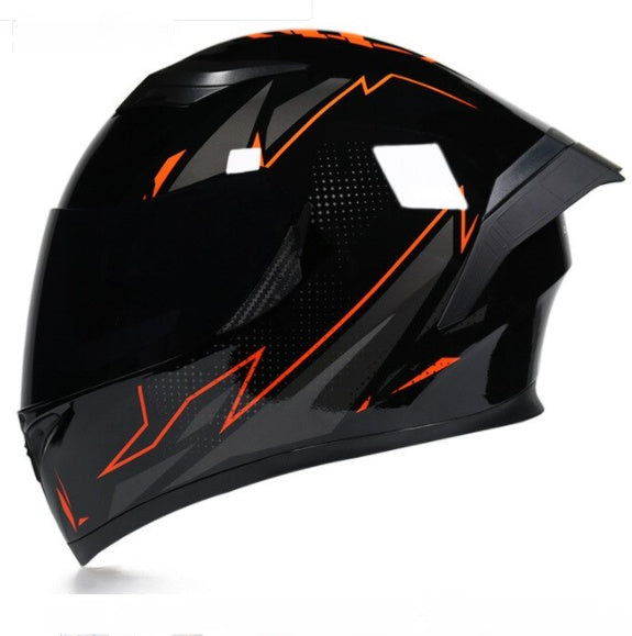 Unisex Motorcycle Helmet; Bicycle Helmet Double Lens Anti-fog