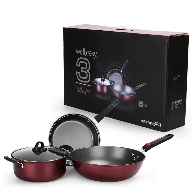 Cookware Set Hao Li Three-Piece Cookware Non-Stick