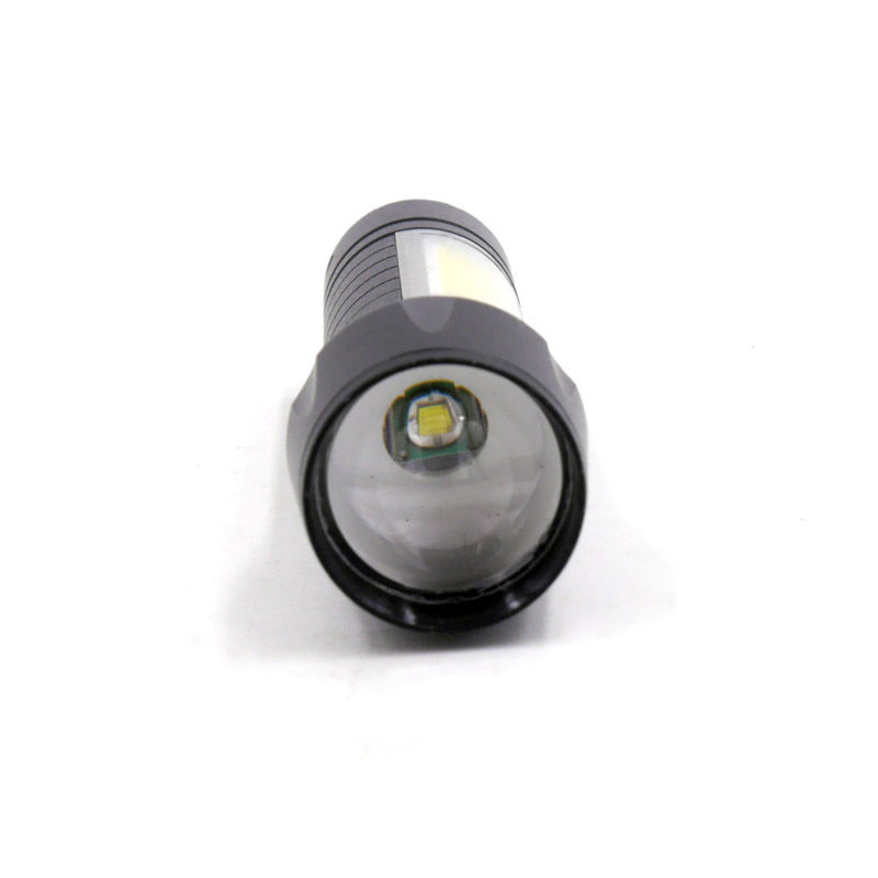 Mini USB Power Torch Multi-function Zoom Cob Flashlight