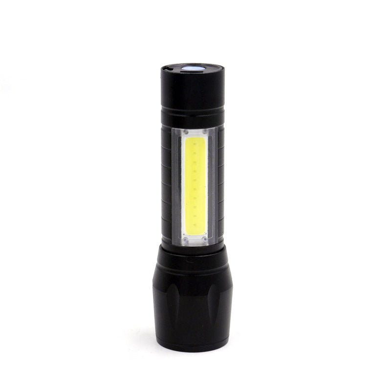 Mini USB Power Torch Multi-function Zoom Cob Flashlight