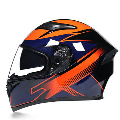 Funky Motorcycle Helmet Anti-fog Dual Lens Full Face Helmet, Bluetooth, Protective Helmet