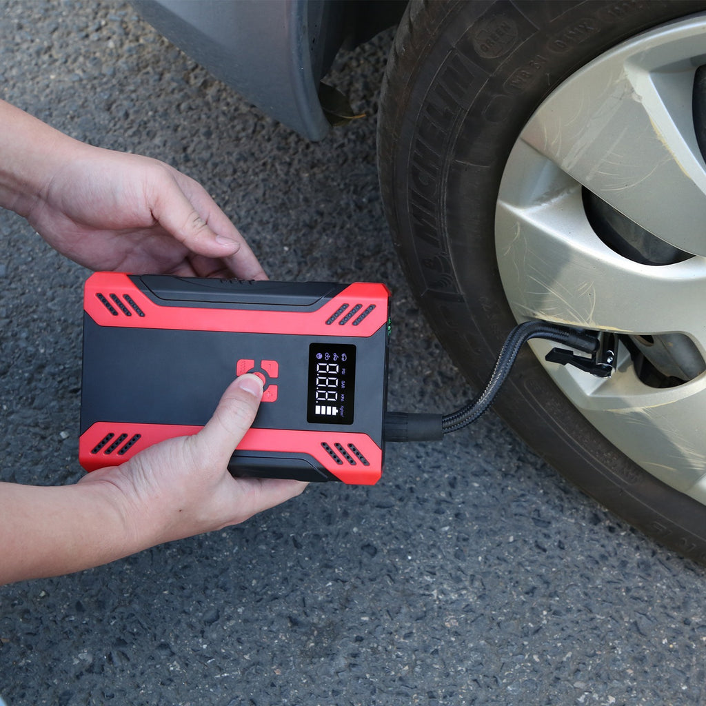 1Pc Car Jump Starter With Air Compressor