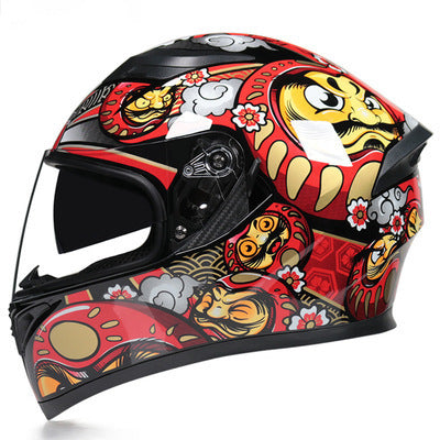 Funky Motorcycle Helmet Anti-fog Dual Lens Full Face Helmet, Bluetooth, Protective Helmet