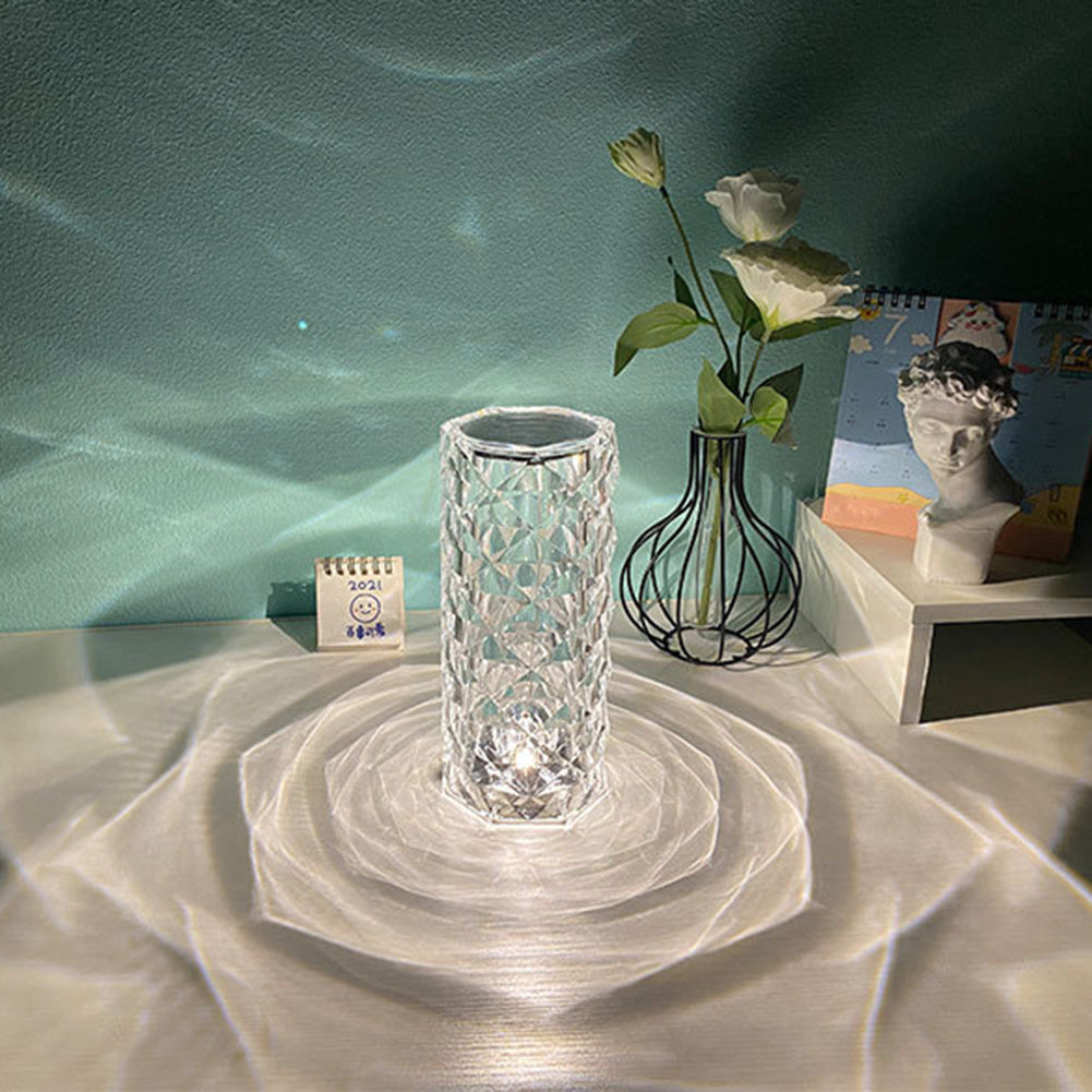 Crystal Shaped Touch Dimming Table Lamp