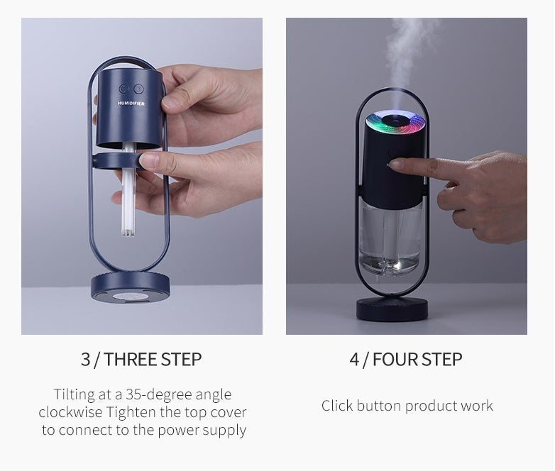 USB Air Humidifier For Home With Projection Night Lights