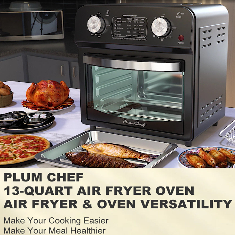 12.5 Qt Air Fryer With Dual Knob Control,