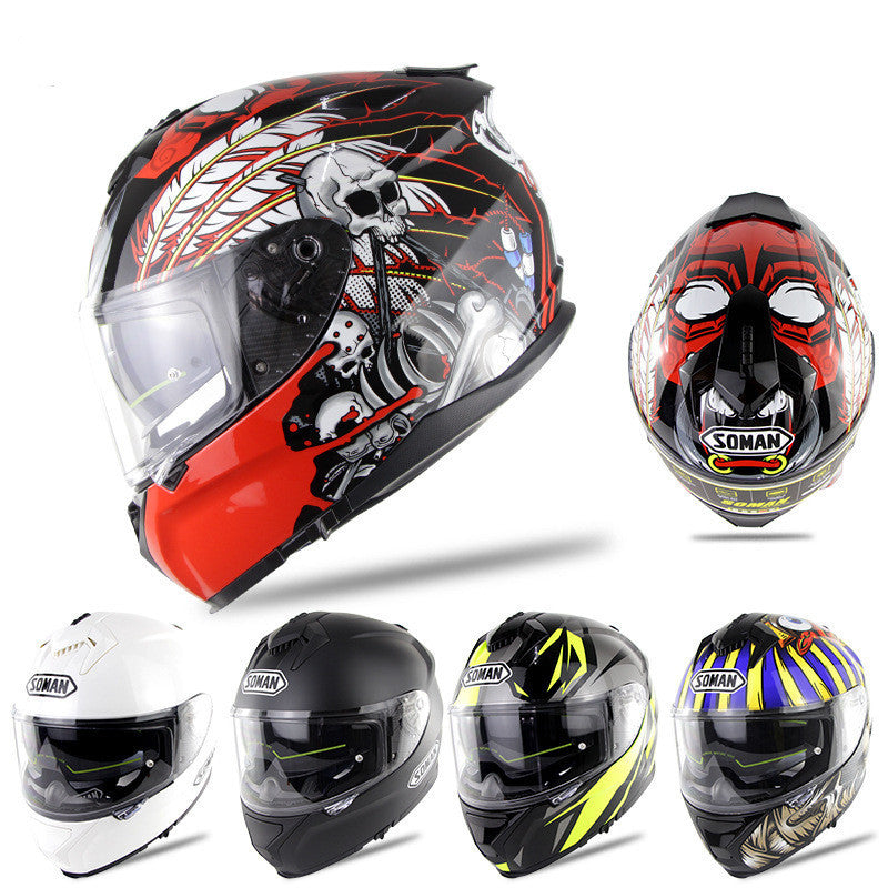 Helmet for Motorcycle/ Electric Bicycles with Anti-fog Double Lens