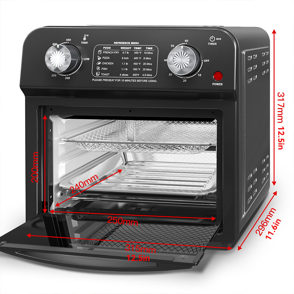 12.5 Qt Air Fryer With Dual Knob Control,